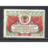 30 лет образования СССР 1952 год серия из 1 марки