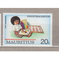 Индустриализация куклы искусство знаки дорожного движения Маврикий 1987 год  лот 16  ЧИСТАЯ