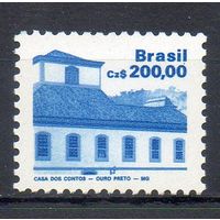 Стандартный выпуск Архитектура Бразилия 1988 год серия из 1 марки