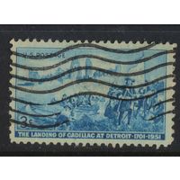 США 1951 250 летие высадки Антуана Ломе де Ламот Кадильяка - основателя Детройта #618