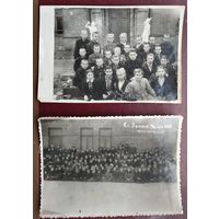 Два фото учеников Ж/д школы N 18 ст. Залесье. Сморгонский р-н. 1952 г. 12х17 см.