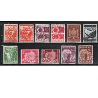 Болгария(Царство)-1938, (Мих.320-329), гаш. , Сельское хоз-во, Фауна, Розы, 11 марок