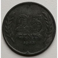 Нидерланды 25 цент 1942