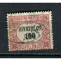 Венгрия - 1921 - Dienstmarken 100f - [Mi.4d] - 1 марка. Гашеная.  (Лот 15DN)