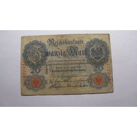 Германия Ro41. 20 марок 1910 г. ( Бона с водяными знаками )  РЕДКОСТЬ