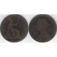 Великобритания 1 пенни 1893 г. VG