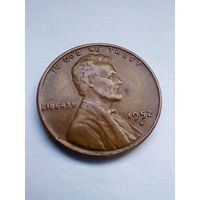 США 1 цент 1952 г D