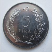 Турция 5 лир 1976   .39-182