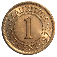 Маврикий 1 цент, 1978 [UNC]