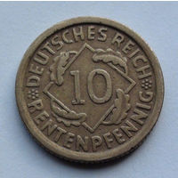Германия - Веймарская республика 10 рентенфеннигов. 1924. F