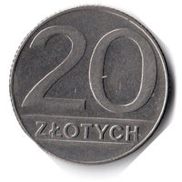 Польша. 20 злотых. 1989 г.