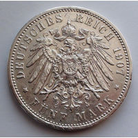 Пруссия 5 марок. 1907. А