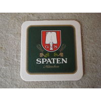 Подставка под пиво (бирдекель) "SPATEN" (Германия).(1).