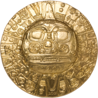 RARE Палау 5 долларов 2021г. "Бог Солнца Инков". Монета в капсуле; подарочной рамке; сертификат; коробка. СЕРЕБРО 31,10гр.(1 oz).