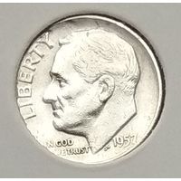 США 10 центов (1 дайм) 1957 г. D. В холдере