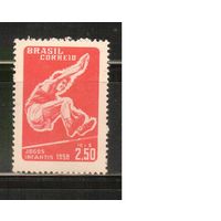 Бразилия -1958(Мих.930)  **  , Спорт,  (одиночка)