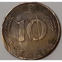 Германия 10 пфеннигов, 1971  Джи