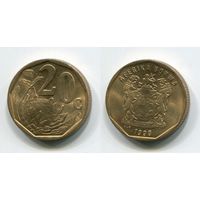 Южная Африка. 20 центов (1999, aUNC)