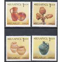 Керамика Беларусь 1992 год (18-21) серия из 4-х марок ** кувшины