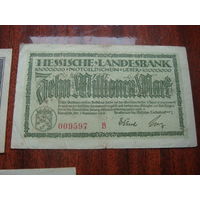Германия 10 миллионов 10 000 000 марок 1923 Нотгельд