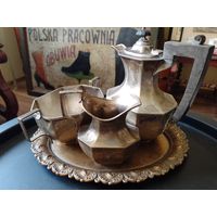 Чайник кофейник сахарница молочник сервиз Англия нач. ХХ века Art-Deco не с рубля