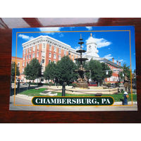 C005-3013 Открытка Memorial Square Chambersburg, PA США Конец 1990-х – начало 2000-х Подписана