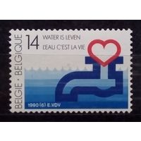 75 лет национальному водоснабжению, Бельгия, 1990 год, 1 марка