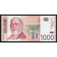 Сербия 1000 динар 2011 г. P60a. Серия AA. UNC