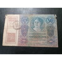 Австро-Венгрия 50 крон 1914 год надпечатка РУМЫНИЯ