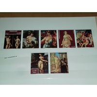 Парагвай 1973 Живопись. Музей во Флоренции. Полная серия 7 чистых марок