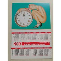 Карманный календарик. Эротика. 2003 год