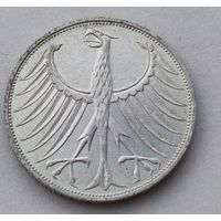 Германия 5 марок 1974 г.  Серебро