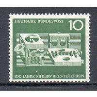 100-летие телефона Рейса Германия 1961 год серия из 1 марки