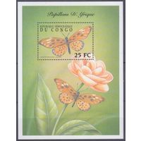 2001 Конго Киншаса 1663/B110 Бабочки 7,00 евро