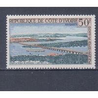 [606] Кот-д'Ивуар 1963. Мост.Ландшафт. Одиночный выпуск. MNH