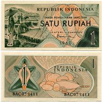 Индонезия. 1 рупия (образца 1960 года, P76, UNC)