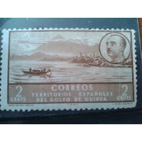 Испанская Гвинея, колония 1949 Генераллисимус Франко*,  лодка
