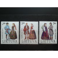 Литва 1992 Национальные костюмы** Полная серия