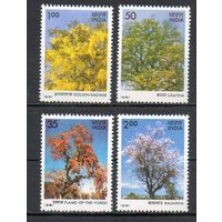 Цветущие деревья Индия 1981 год серия из 4-х марок