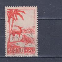 [1903] Французские колонии. Марокко 1939. Фауна.Антилопы.10 фр. Гашеная марка.