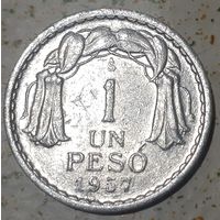 Чили 1 песо, 1957 (14-6-12(в))