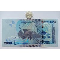 Werty71 Уганда 2000 шиллингов 2021 UNC банкнота Рыба