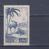 [1519] Французские колонии. Марокко 1939. Фауна.Антилопы.5 фр. Гашеная марка.