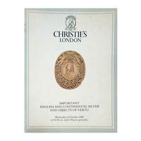 Christies 19 October 1988 English & Continental Silver & Objects of Vertu. Каталог аукционного дома Christies