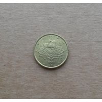 Италия, 50 евроцентов 2002 г., первый вариант карты Европы на реверсе