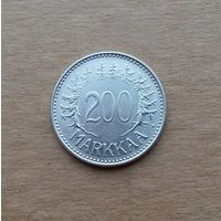 Финляндия, 200 марок 1957 г., серебро 0.500