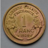 Франция, 1 франк 1939 г.