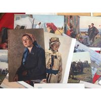 Набор почтовых открыток Этюды и картины с Целины 1955 год