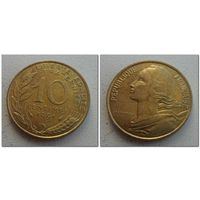 10 сантим Франция 1991 год, KM# 929, 10 CENTIMES, из мешка