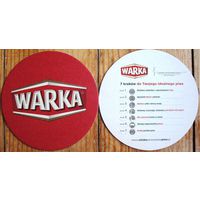 Подставка под пиво "Warka" (Польша) No 1